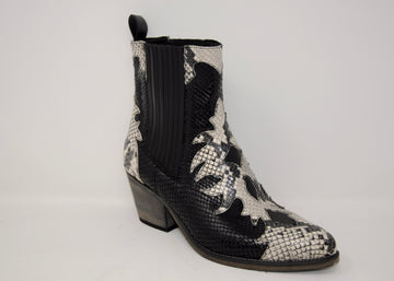 Studio D Privé Python Print Kelsey Leather Western Boot - Studio D Shoe Boutique