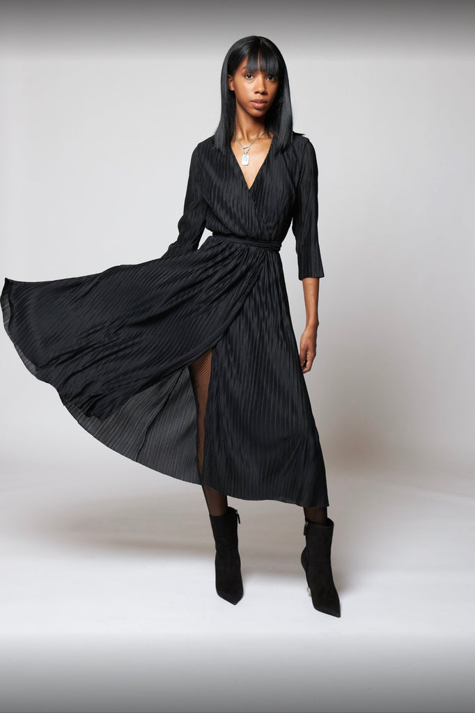 Carole Plissé Wrap Dress - Studio D Boutique