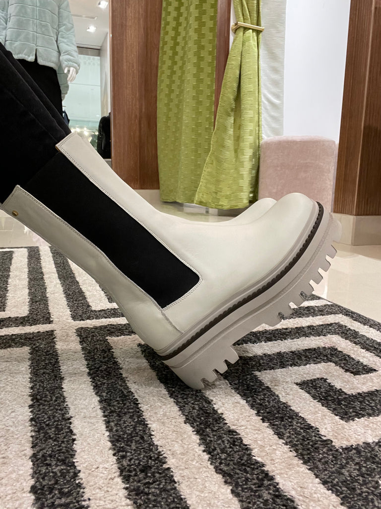 Angelo Bervicato White Pull on Boot - Studio D Shoe Boutique